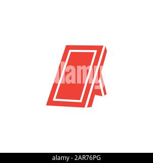 Fotorahmen Rotes Symbol Auf Weißem Hintergrund. Rote Vektor-Grafik Mit Flacher Form. Stockfoto