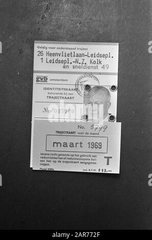 Mission Gemeinde Information Tram Card Datum: 5. März 1969 Schlagwörter: Tram Cards Stockfoto