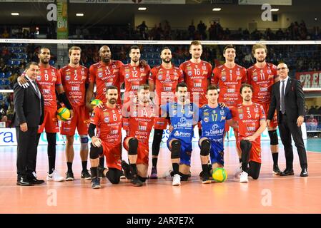 Civitanova Marche, Italien. Januar 2020. Foto der Gruppe Cucine Lube civitanova während Cucine Lube Civitanova vs Itas Trentino - Volleybal Champions League Men Championship - Credit: LPS/Roberto Bartomeoli/Alamy Live News Stockfoto