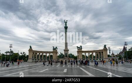 Heldenplatz in Budapest, Ungarn Stockfoto