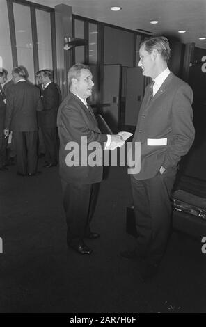 Pressekonferenz Bond van Nederlandse Margarine Hersteller NR. 14A, 15: A. Bakker Datum: 14. Januar 1969 Schlagwörter: Bond, Pressekonferenzen Personenname: Bakker A. Stockfoto