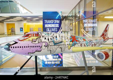 Miami Florida, Virgin MiamiCentral, gemischtes Verkehrszentrum am Bahnhof, innen innen, innen, Marketing-Requisite, maßstabsgemaßtes Modell airc Stockfoto