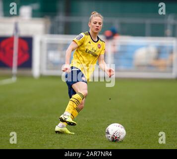 Dagenham, Großbritannien. Februar 2018. Dagenham, ENGLAND - 27. JANUAR: Leonie Maier von Arsenal während Des Vierten Runden Matches Des Fa Cup Der Frauen zwischen West Ham United Women und Arsenal im Rush Green Stadium am 27. Januar 2020 in Dagenham, England7 Credit: Action Foto Sport/Alamy Live News Stockfoto