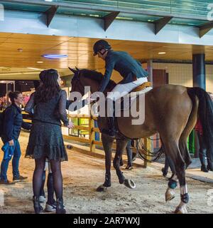 Amsterdam, Niederlande. Januar 2020. Harrie Smolders aus den Niederlanden, die Monaco auf dem Longines FEI Worldcup, präsentiert von RAI Amsterdam - Springen Amsterdam am 26. Januar 2020 in Amsterdam. Credit: Thomas Reiner/ESPA/Alamy Live News Stockfoto