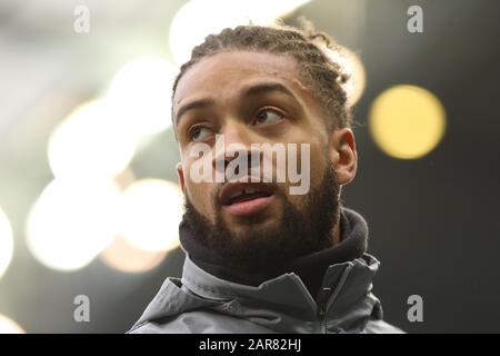 Manchester, Großbritannien. Januar 2020. Fulhams Cyrus Christie beim FA-Cup-Spiel zwischen Manchester City und Fulham im Etihad Stadium, Manchester am Sonntag, 26. Januar 2020. (Kredit: Tim Markland/MI News) Foto darf nur für redaktionelle Zwecke in Zeitungen und/oder Zeitschriften verwendet werden, Lizenz für kommerzielle Nutzung erforderlich Kredit: MI News & Sport /Alamy Live News Stockfoto