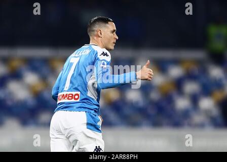 Januar 2020; Stadio San Paolo, Neapel, Kampanien, Italien; Fußball der Serie A, Neapel gegen Juventus; José Maria Callejon von Neapel Stockfoto