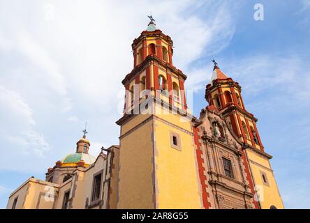Kirche der Kongregation unserer Lieben Frau von Guadalupe in der Stadt Santiago de Querétaro, Queretaro, Mexiko Stockfoto