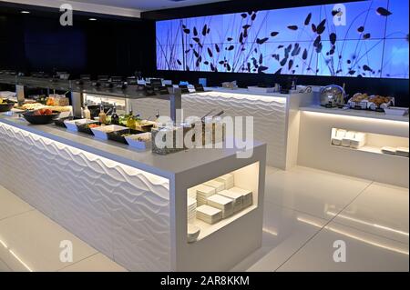 Die Star Alliance Gold Lounge im internationalen Terminal, Auckland Airport NZ Stockfoto