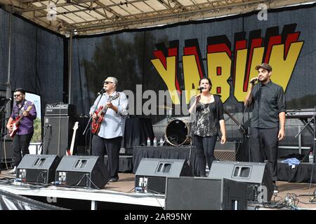 Sydney, Australien. Januar 2020. Yabun Festival 2020 im Victoria Park, Camperdown ist eine Feier der Aborigines & Torres Straight Islander Cultures. Für viele Aborigines gilt der Australia Day, der den Jahrestag der Ankunft der Ersten Flotte markiert, als Invasionstag, daher haben sie ihre eigene Feier. Kredit: © Richard Milnes / Alamy Live News Stockfoto