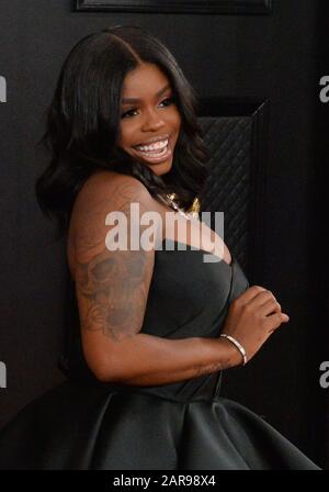 Los Angeles, USA. Januar 2020. Los Angeles, USA. Januar 2020. Dreezy kommt am Sonntag, 26. Januar 2020, zu den 62. Grammy Awards im Staples Center in Los Angeles. Foto von Jim Ruymen/UPI Credit: UPI/Alamy Live News Stockfoto