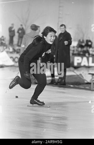 [World Allround Women's Skating Championship], Saito (Japan) Datum: 20. Februar 1967 Schlagwörter: Skating, Sport Personname: Saiko, Sachiko Stockfoto