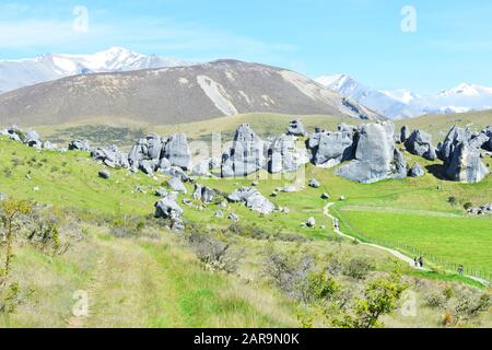 Der Burgberg. Südalpen. Arthurs Pass. Neuseeland Stockfoto