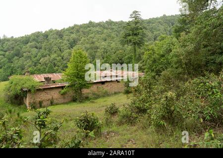 Tiergehäuse, Sitla Estate, Sheetla, Nainital, Kumaon, Uttarakhand, Indien, Asien, 1905 Stockfoto