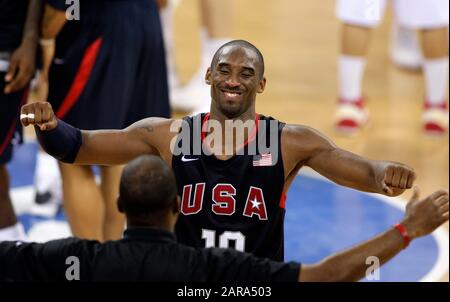 Peking Peking, China. August 2008. Rau // BRYANT JUB F2408 RAU.JPG, PEKING, CHINA, 24.08.2008, Kobe BRYANT, USA, USA sind Olympiasieger im Basketball, Basketball-Endspiele der Männer, SPANIEN - Vereinigte Staaten, SPA ESP - USA, 107 - 118, Olympische Sommerspiele Peking 2008, Olympischen Sommerspiele 2008 in Peking, Olympische Spiele, Nutzung weltweit Credit: Alamy/News Stockfoto