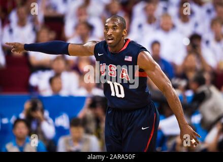 Kobe BRYANT, USA, Action, Spanien - USA - ESP - USA 82: 119, 82-19, Basketball-Vorrunde Gruppe B Gruppe B der Männer, - Olympische Spiele 2008 in Peking Peking China 16. August 2008; Olympischen Sommerspiele 2008 in Peking vom 08.08. Bis 24.08.2008 in Peking/Volksrepublik China; Weltweite Verwendung Stockfoto