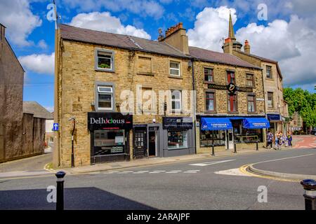 Die Marktstadt Lancaster Lancashire England Stockfoto