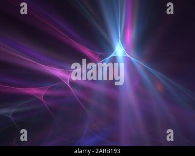 Grafiktextur. Hintergrund des gerenderten Computers. 3D-Fraktal. Abstraktes Zauberwort. Stockfoto