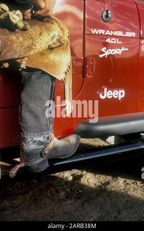 Cowboystiefel mit Sporen in New Mexico USA 1999 Stockfoto