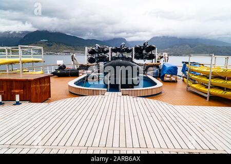 Antarktisfahrt Liner Docking in Ushuaia vor der Abfahrt in der Antarktis, Ushuaia, Argentinien Stockfoto