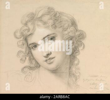 Angelica Kauffmann ( 1741-1807 ), Porträt der Lady Emma Hamilton (* 1762-1815 ), 1701 (* 0,36 x 0,42) Stockfoto