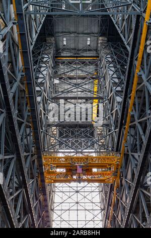 Innenbereich des VAB orVehicle Assembly Building im NASA Kennedy Space Center Stockfoto