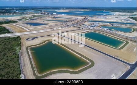 Babcock Ranch Florida aus der Luft, Drohnenbilder Stockfoto