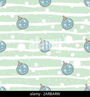 Winter nahtlose Muster mit festlichen Verzierungen. Hand gezeichnet, im skandinavischen Stil. Vector Illustration Stock Vektor