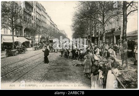 Avenue de St Ouen, Paris, Frankreich Stockfoto