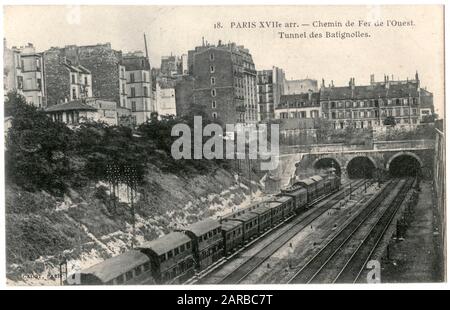 Batignolles Tunnel and Railway, Paris, Frankreich Stockfoto