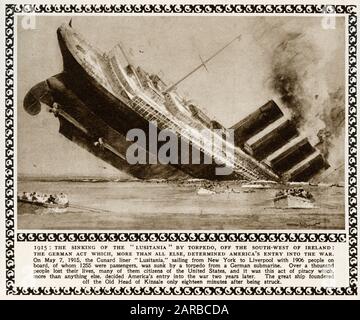 Untergang der „Lusitania“ Stockfoto