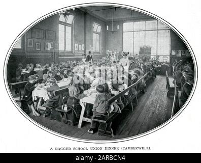 Ragged School Union Dinner 1900 Stockfoto