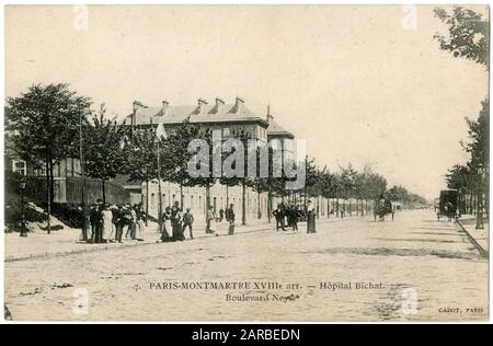 Hopital Bichat, Boulevard Ney, Montmartre, 18. Arrondissement, Paris, Frankreich. Stockfoto