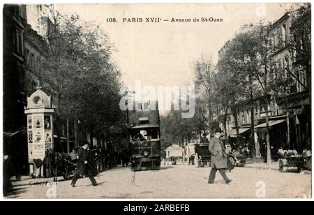 Avenue de St Ouen, 17. Arrondissement, Paris, Frankreich. Stockfoto