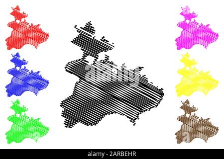 Tavush Provinz (Republik Armenien, administrativen Abteilungen von Armenien) Karte Vektor-illustration, kritzeln Skizze Tavush Karte Stock Vektor