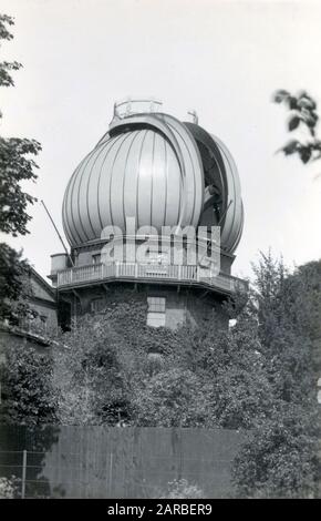 Das große Äquatorialteleskop im Royal Observatory, Greenwich, London, England. Stockfoto