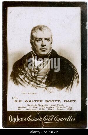Sir Walter Scott (1771-1832), schottischer Schriftsteller, Dichter, Dramatiker und Historiker. Stockfoto