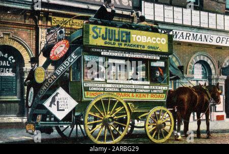 London Horse Bus Stockfoto