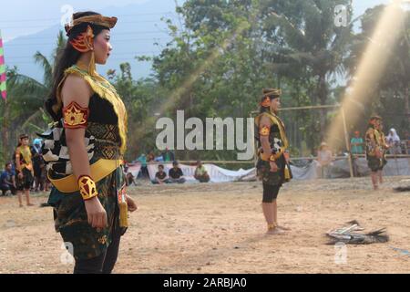 Wunderbares indonesien, Kulturtanz Stockfoto