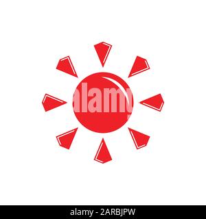Logo-Vektor mit glänzendem Sonnendesign Stock Vektor