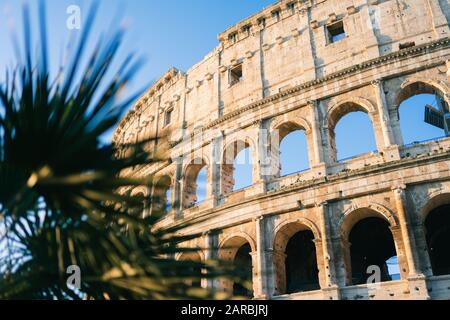 ROM, Italien - 2. Januar 2020: Das Kolosseum in Rom, Italien Stockfoto