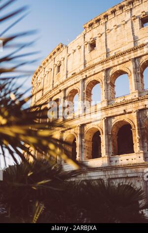 ROM, Italien - 2. Januar 2020: Das Kolosseum in Rom, Italien Stockfoto