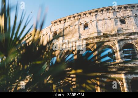 ROM, Italien - 2. Januar 2020: Das Kolosseum in Rom, Italien Stockfoto