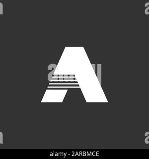 Schreiben Sie einen Streifen Bewegung geometrische Logo-Vektor Stock Vektor