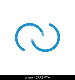 Letter cc einfacher, dünner Loop Line Logo-Vektor Stock Vektor