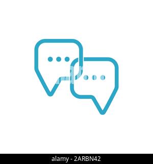 Symbolvektor für Linked Talk IDEA Stock Vektor