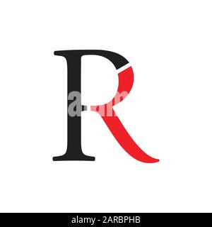 Letter fr einfache Kurven Logo-Vektor Stock Vektor