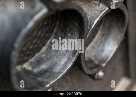 Berlin, Deutschland. Januar 2020. Handschellen am Eingang des Strafgerichts Moabit. Credit: Jordan Raza / dpa / Alamy Live News Stockfoto