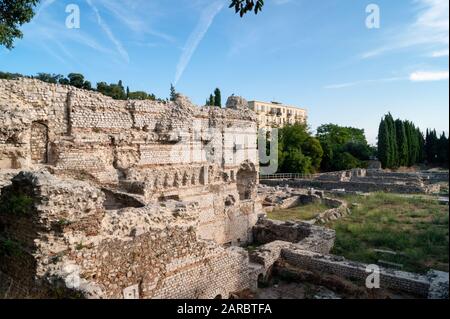 Die römische Archäologische Stätte Gallo und das Museum von Cimiez in Nizza an der französischen Riviera Stockfoto