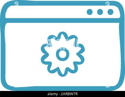 Designvorlage für das Symbol der Browseranwendung Stock Vektor