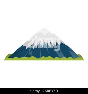 Mount Fuji. Fuji-san. Abbildung der Vektor-Vektoren des japanischen Vulkans Stock Vektor